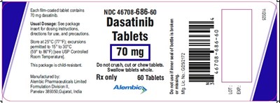 60 tablets - dasatinib 70 mg