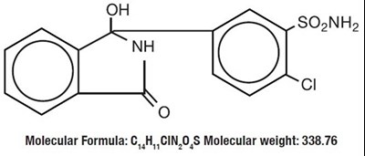 chemical structure - chlorthalidone chemical structure