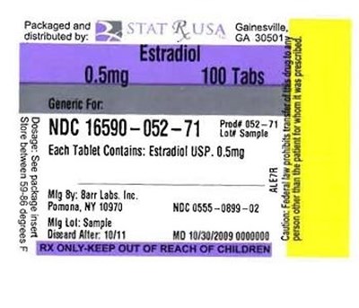 Estradiol0.5mg_label.jpg Label Image - Estradiol0.5mg label