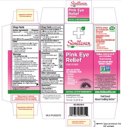 PRINCIPAL DISPLAY PANELNDC 59262-365-11SimilasanPink eyeRelief10 mL/ 0.33 fl oz - pink eye relief 10ml 01