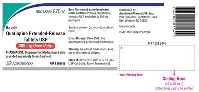 quetiapine-fig6.jpg PACKAGE LABEL-PRINCIPAL DISPLAY PANEL - 200 mg (60 Tablet Bottle) - quetiapine fig6