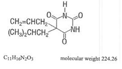 Butalbital Structural Formula (Butalbital Aspirin And Caffeine Tablets 1)