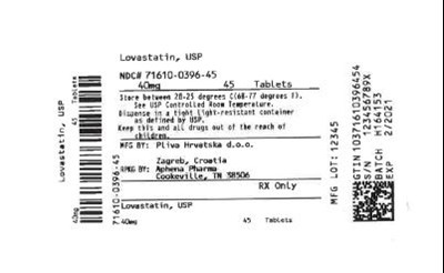 Bottle Label 40 mg (71610 0396 45)