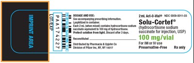 PRINCIPAL DISPLAY PANEL - 100 mg Single-Dose Vial Label - solu cortef 06