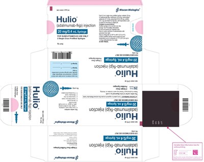 Hulio Prefilled Syringe Carton (20 mg/0.4 mL)
