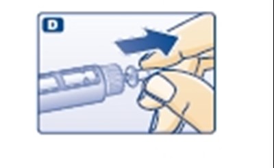 D (Pulling off the inner needle cap)