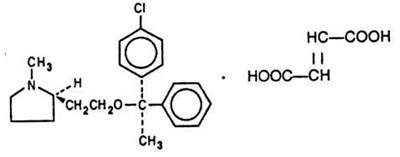 "image Description" (Clemastine Fumarate Structure)