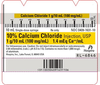 PRINCIPAL DISPLAY PANEL - 10 mL Syringe Label - calcium 01