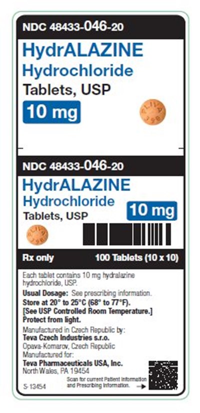 Hydralazine Hydrochloride Tablets, Usp 10 mg Unit Carton Label (Image 01)