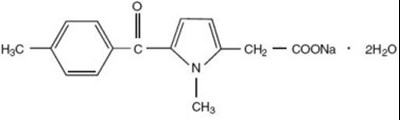 "image Description" (Tolmetin Sodium Tabs Structure)