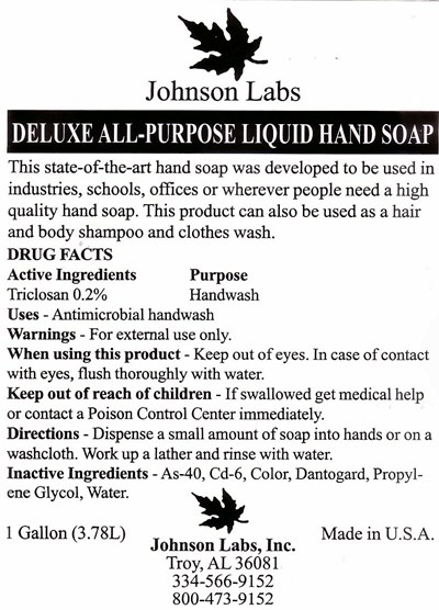 Deluxe All-purpose Liquide Hand Soap (Johnson Lab Deluxe Soap)