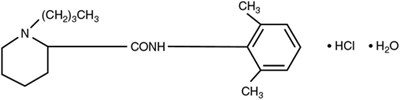 structural formula bupivacaine hydrochloride - marcaine 01