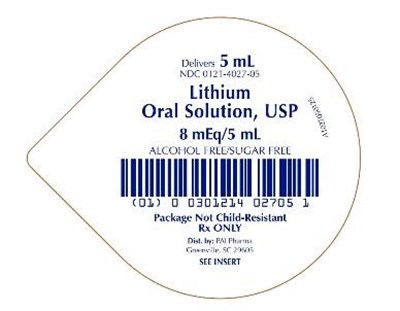 Lithium Oral Solution, Usp (Unit Dose Cup Lidding Label)