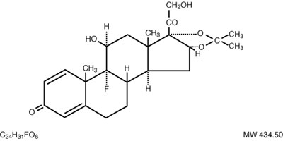 This Is An Image Of The Structural Formula For Triamcinolone Acetonide. (Triamcin 1)