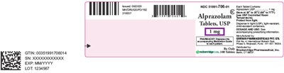 alprazolam-07.jpg PRINCIPAL DISPLAY PANEL - 1 mg Tablet Bottle Label - alprazolam 07
