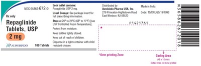 repaglinide-fig4.jpg PACKAGE LABEL-PRINCIPAL DISPLAY PANEL - 2 mg (100 Tablet Bottle) - repaglinide fig4
