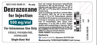500 mg vial label - dexrazoxane for injection 5