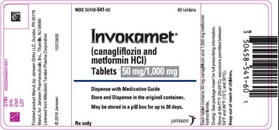 invokamet-08.jpg PRINCIPAL DISPLAY PANEL - 50 mg/1,000 mg Tablet Bottle Label - 541 - invokamet 08