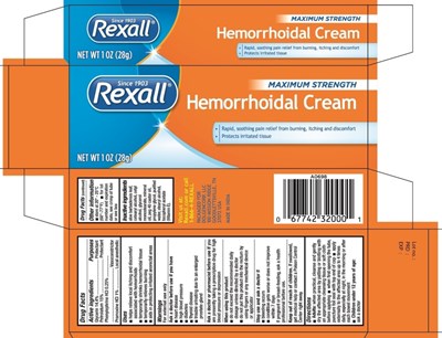 rexall-hemorrhoidal.jpg label of rexall - rexall hemorrhoidal