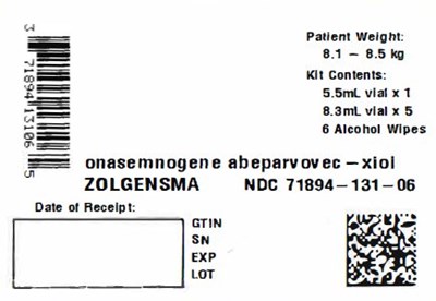 8.1 - 8.5 kg Kit Variable Label - zolgensma 15