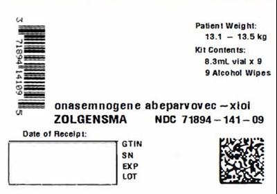 13.1 – 13.5 kg Kit Variable Label - zolgensma 25