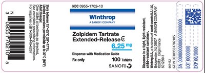 zolpidem-03.jpg Principal Display Panel - 6.25 mg Tablet Bottle Label - zolpidem 03