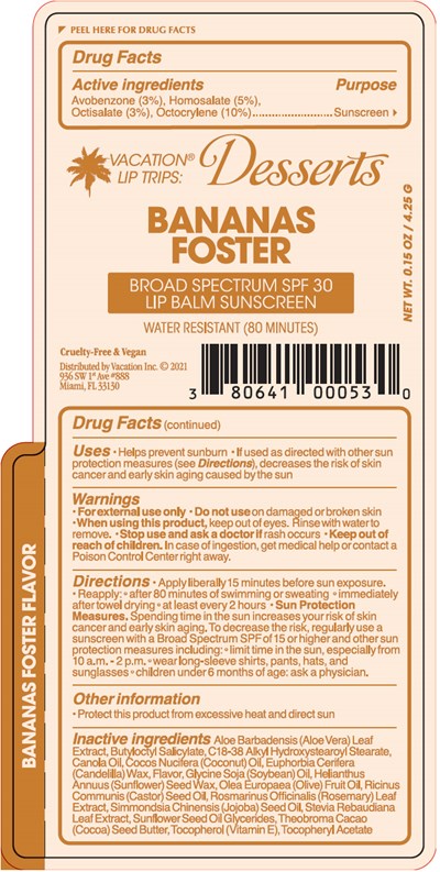 desserts-05.jpg PRINCIPAL DISPLAY PANEL - 4.25 G Tube Label - BANANAS FOSTER - desserts 05