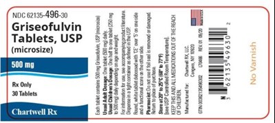 griseofulvin-tablets-microsize-02.jpg PRINCIPAL DISPLAY PANELNDC 62135-496-30Griseofulvin Tablets, USP(microsize)500 mgRx Only30 Tablets - griseofulvin tablets microsize 02