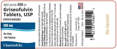 griseofulvin-tablets-microsize-03.jpg PRINCIPAL DISPLAY PANELNDC 62135-496-01Griseofulvin Tablets, USP(microsize)500 mgRx Only100 Tablets - griseofulvin tablets microsize 03