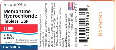 Image Description (Memantine HCl Tablets 10mg 60s Label)