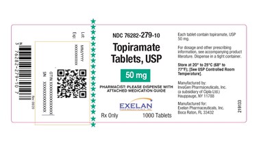 topiramate-fig4-inv.jpg PACKAGE LABEL-PRINCIPAL DISPLAY PANEL - 50 mg (60 Tablets Bottle) - topiramate fig4 inv