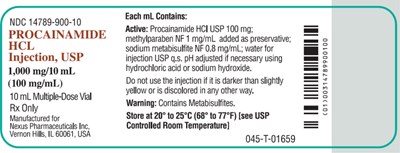 Principal Display Panel-Procainamide HCL 10mL Label - pro0k 0004 05