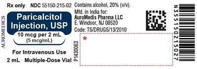 PACKAGE LABEL-PRINCIPAL DISPLAY PANEL - 10 mcg/2 mL (5 mcg/mL) [Single Dose Vial] - Container-Carton (25 Vials) - paricalcitol fig7