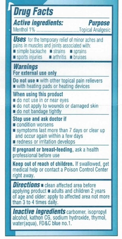 Analgesicbacklabel (Analgesicgel Label1back)