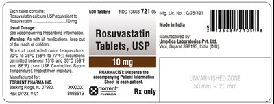 Rosuvastatin-10 mg-500s Bottle Label - rosuvastatin tablets 10mg 500s bottle label