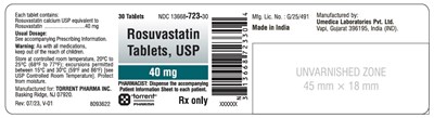 Rosuvastatin-40 mg-30s Bottle Label - rosuvastatin tablets 40mg 30s bottle label