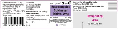 buprenorphine-sublingual-tablets-2mg-90s-label.jpg Buprenorphine sublingual tablets 2 mg - NDC 72888-182-90 - 90 Tablets Label - buprenorphine sublingual tablets 2mg 90s label