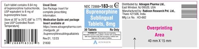 buprenorphine-sublingual-tablets-8mg-30s-label.jpg Buprenorphine sublingual tablets 8 mg - NDC 72888-183-30 - 30 Tablets Label - buprenorphine sublingual tablets 8mg 30s label
