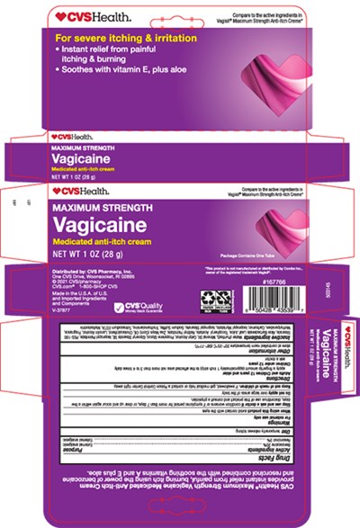 FDA_CVS_Maximum_Strength_Vagicaine_1oz_CRTN.jpg Principal Display Panel- Carton - FDA CVS Maximum Strength Vagicaine 1oz CRTN