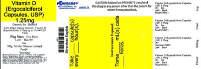 Vitamin D Ergocalciferol 1.25mg Capsules (Ergocalciferolstride Figure 02)