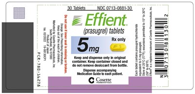 effient-07.jpg PRINCIPAL DISPLAY PANEL - 5 mg Tablet Bottle Label - effient 07
