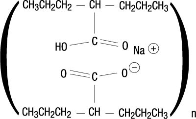 Structural formula of Divalproex Sodium Delayed Release Tablets. - divalproexdr 1
