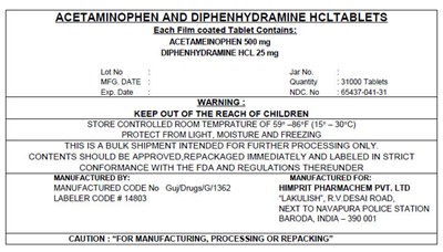 acetaminophen-01.jpg PRINCIPAL DISPLAY PANEL 500/25 mg Shipper Label - acetaminophen 01