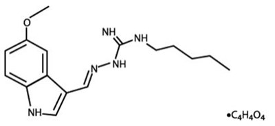 The Structural Formula For Zelnorm Oral Tablets Contain Tegaserod, A Serotonin-4 (5-ht4) Receptor Agonist, As The Hydrogen Maleate Salt. As The Maleate Salt, Tegaserod Is Chemically Designated As 3-(5-methoxy-1h-indol-3-ylmethylene)-n-pentylcarbazimidamide Hydrogen Maleate. Its Empirical Formula Is C16h23n5o•c4h4o4. The Molecular Weight Is 417.47. (Zelnorm 01)