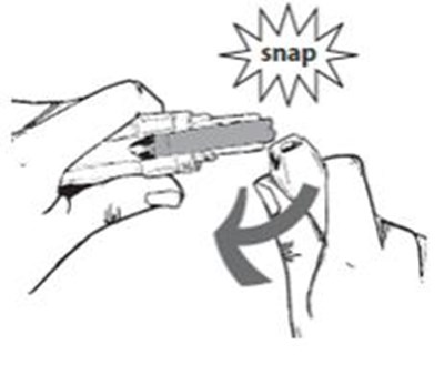 To break off the snap-off tip, firmly snap it off in a downward motion. - sumavel dosepro 6