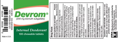 devrom-01.jpg PRINCIPAL DISPLAY PANEL - 100 Tablet Bottle Label - devrom 01