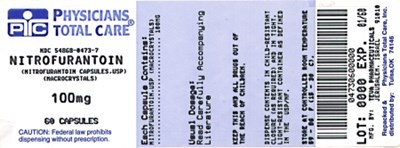 Nitrofurantoin Capsules Usp 100 mg Label (0473)