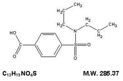 Probenecid-molec-structure (Probenecid Tablets Usp 1)