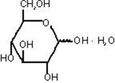 D-glucopyranose Monohydrate (Dextrose Hydrous Structural Formula)