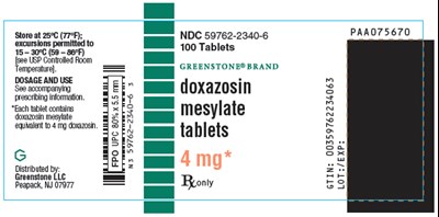 doxazosin-07.jpg PRINCIPAL DISPLAY PANEL - 4 mg Tablet Bottle Label - doxazosin 07